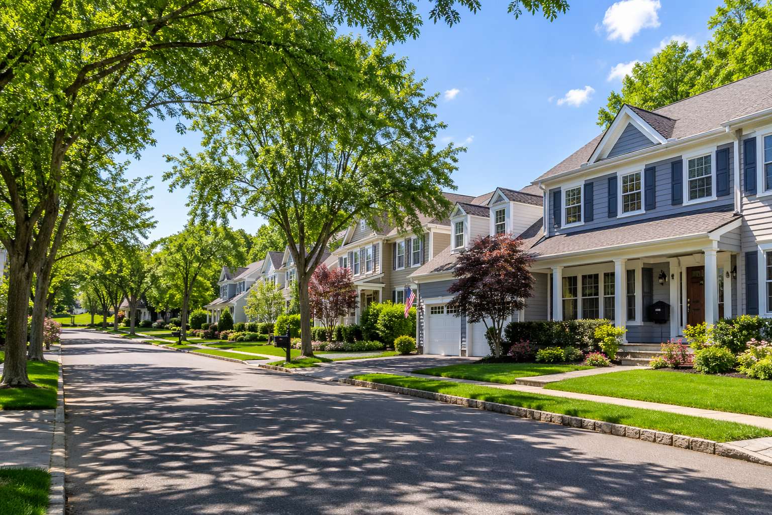 Suburban homes in Hanover Township NJ showing typical residential setting